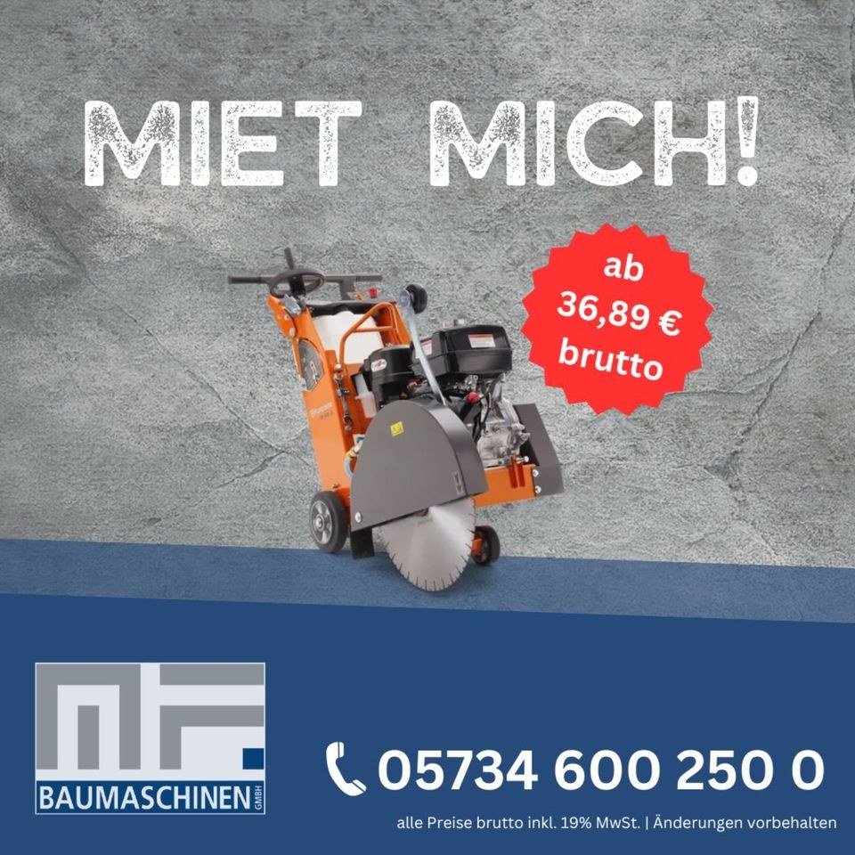 Fugenschneider 170 mm Tiefe mieten bei MF Baumaschinen