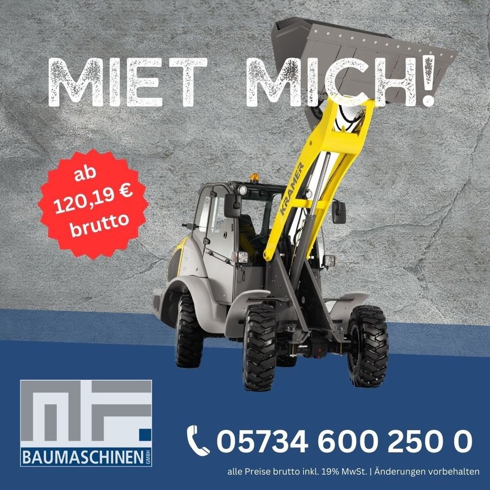 Kramer 5085 Radlader 0,65 m³ 0,85 mieten bei MF Baumaschinen