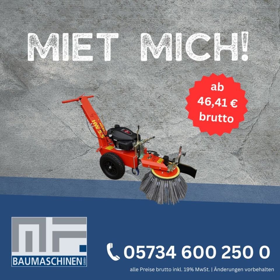 Wildkrautbürste mieten bei MF Baumaschinen – für Garten & Grundstück