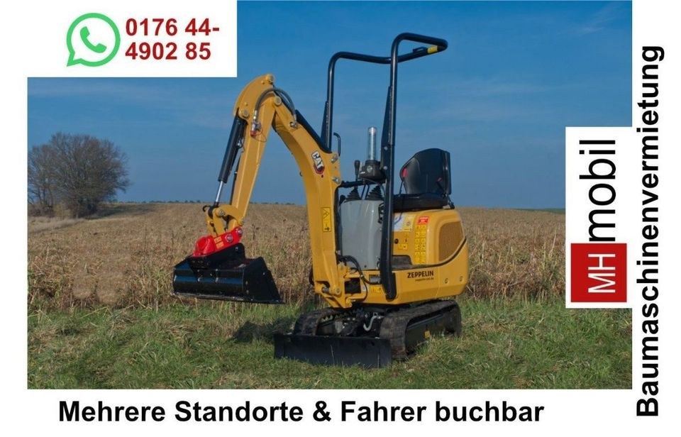 Baumaschinen Bagger Minibagger mieten bei MHmobil – 2