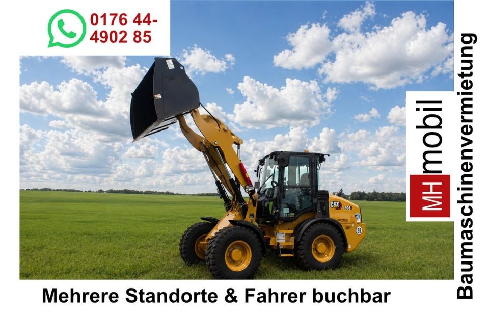 CAT 7t Radlader Nähe mieten bei MHmobil – für Schüttgut & Paletten