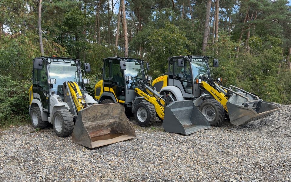 Baumaschinen Radlader mieten bei MHmobil – für Schüttgut & Paletten