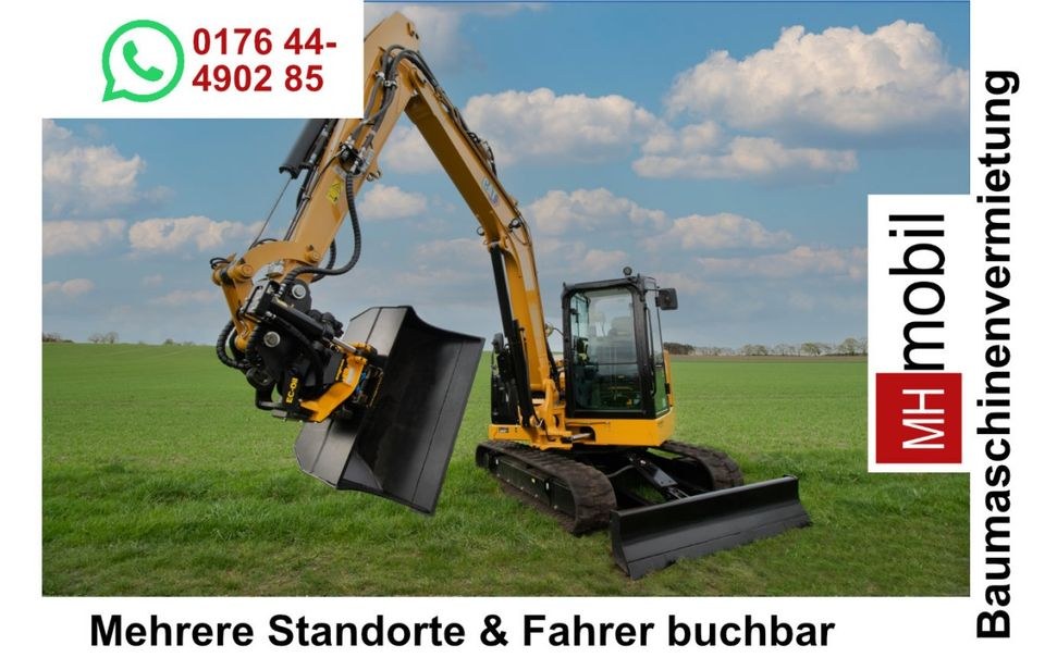 6t Bagger ideal mieten bei MHmobil – für Erdarbeiten & Baustelle