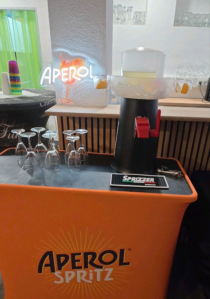 Mobile Aperol Spritz Bar Zapfanlage mieten bei M.H.Events – 2