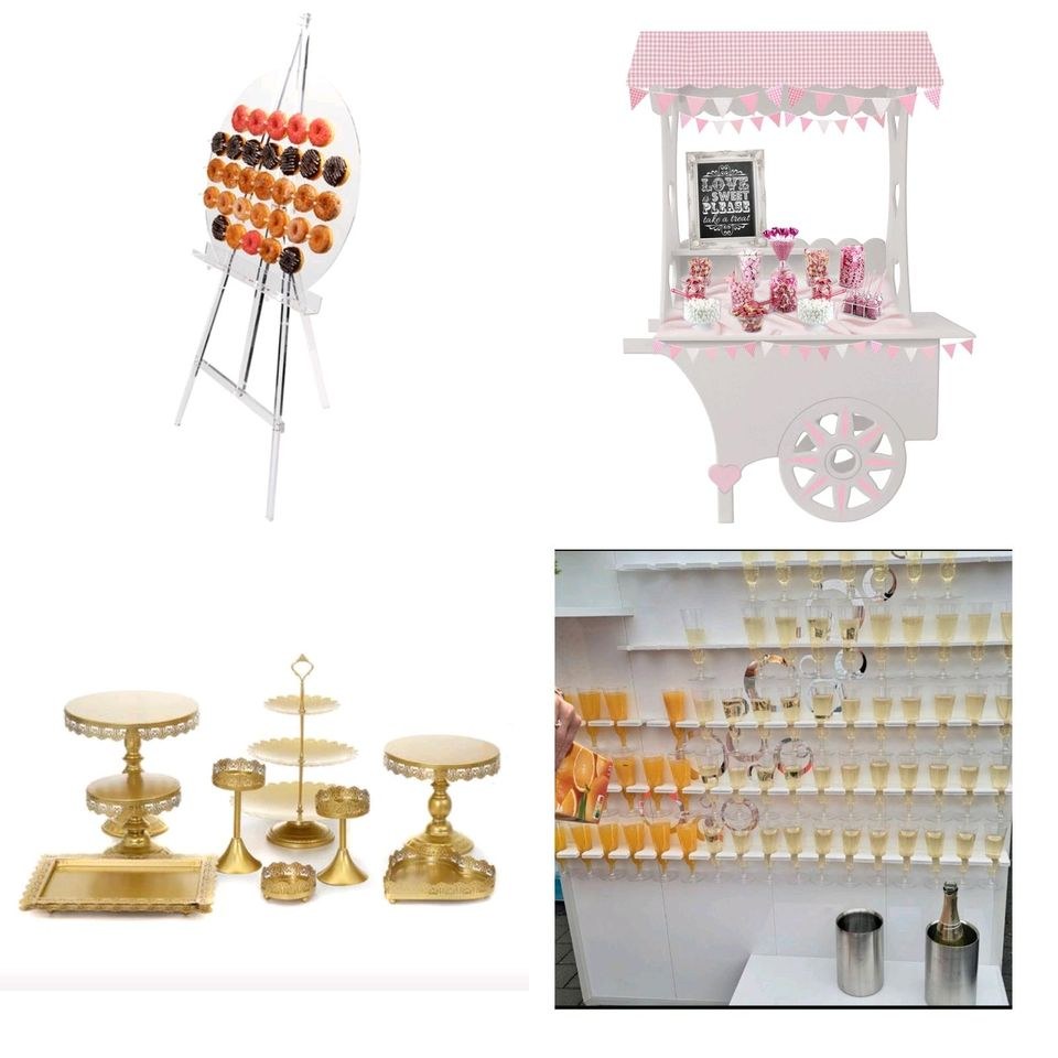 Candybar Gläser Sektwand Donut wand mieten bei M.H.Events – mobile Bar