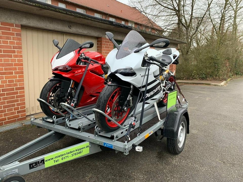 Motorradanhänger 850 Kg gebremst mieten bei mieten-laden-kippen