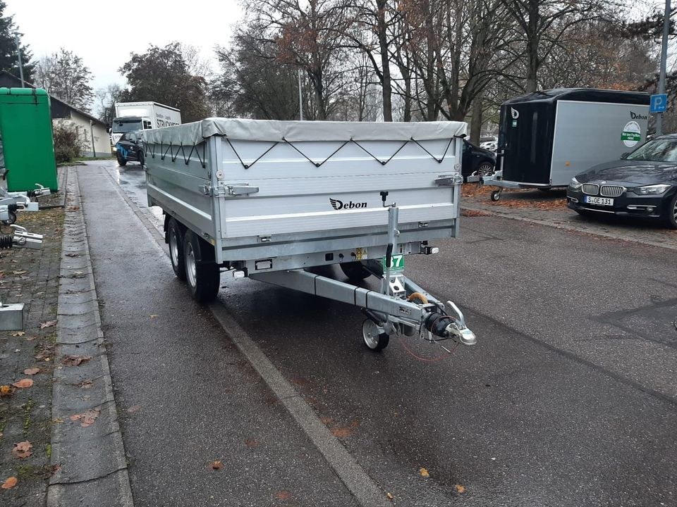 Kipper Kippanhänger Debon PW 2600KG Aufsatz mieten in Sulzbach (Saar)