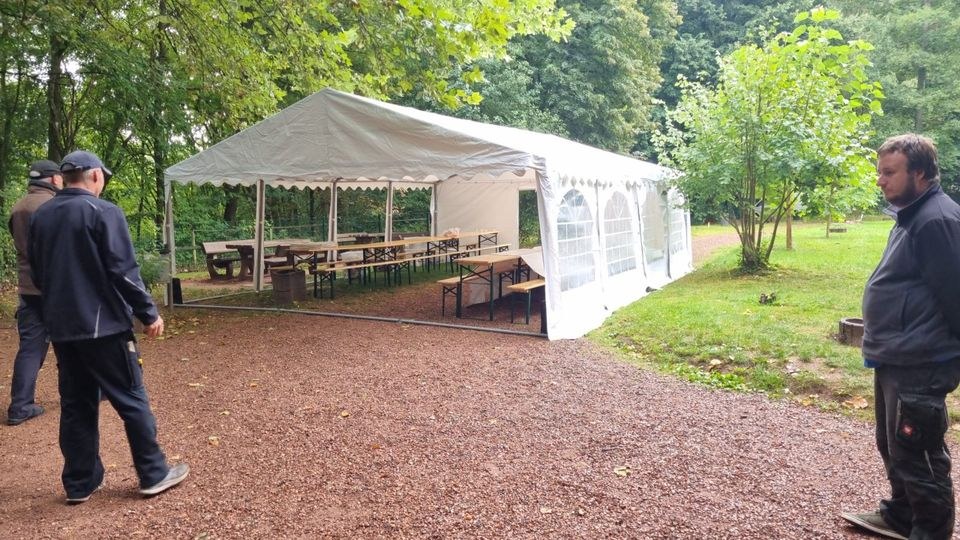Partyzelt 6x8m Weiß mieten in Sulzbach (Saar) – für jedes Wetter – 2