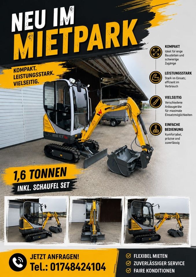 Wacker Neuson Minibagger Bagger mieten bei Mieten Statt Kaufen AVS – 3