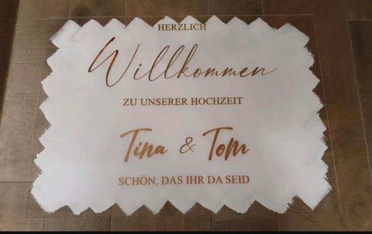 Willkommensschild Staffelei mieten in Eppelborn – Deko, die begeistert