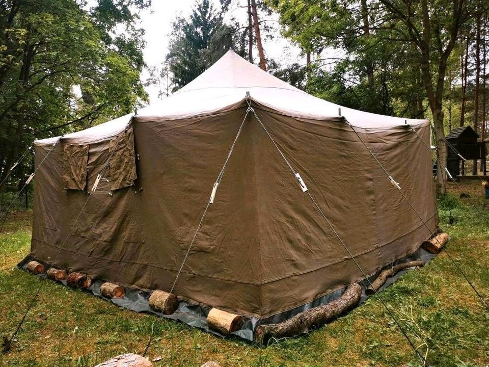 Mannschaftszelt N orig NVA 5x5m Partyzelt mieten in Schönhausen (Elbe) – 4