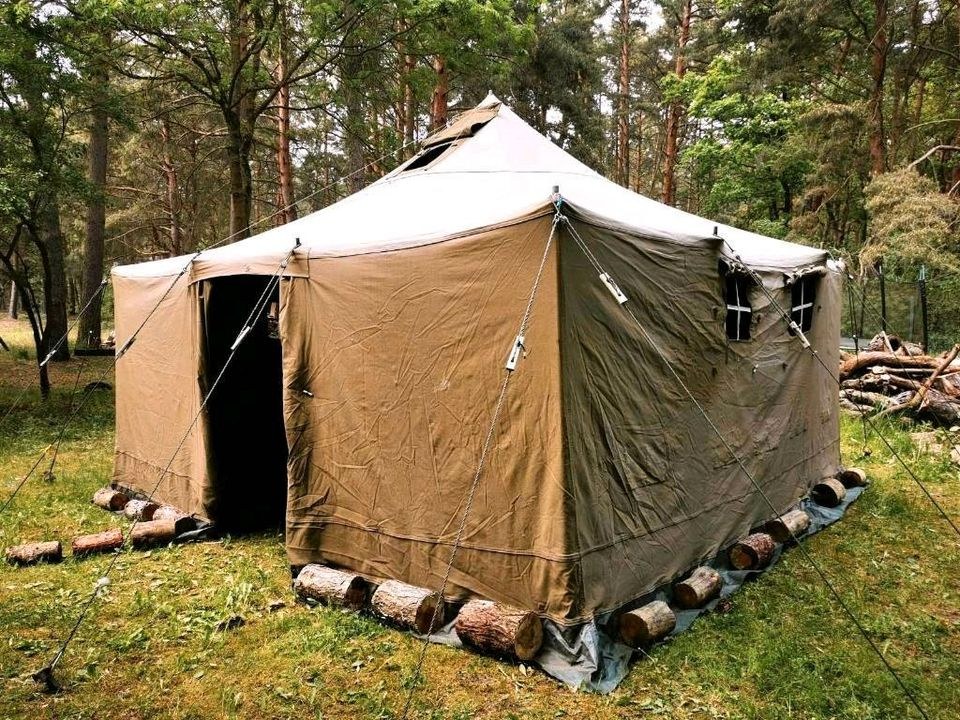 Mannschaftszelt N orig NVA 5x5m Partyzelt mieten in Schönhausen (Elbe) – 3