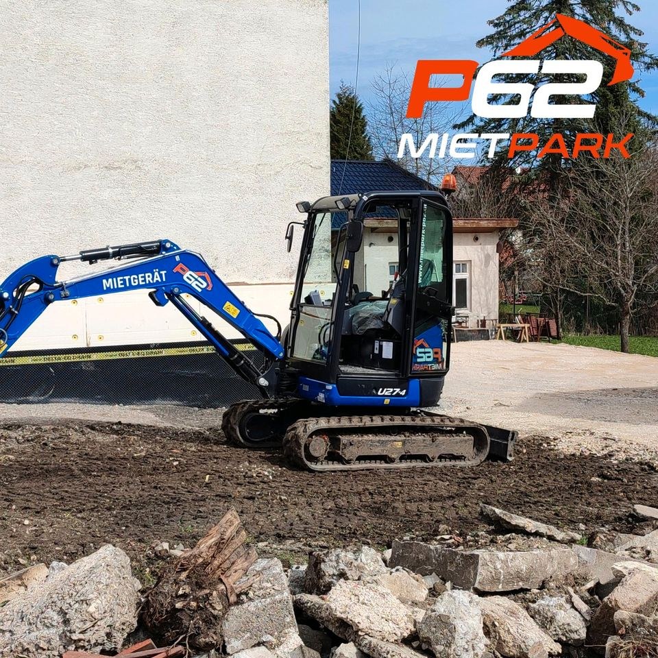 Minibagger Baggervermietung Bagger 2,8to mieten bei Mietpark P62 – 2