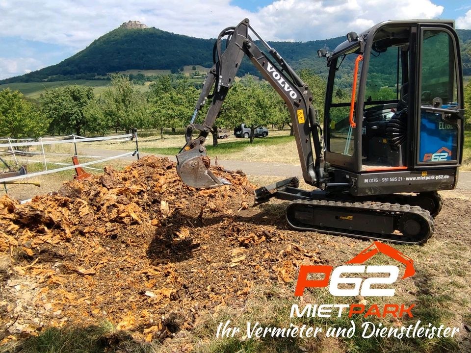 Bagger minibagger Baugeräte Baumaschinen mieten bei Mietpark P62 – 2