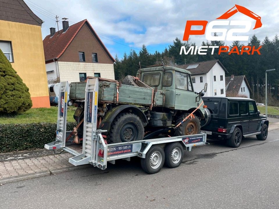 Maschinentransporter Transportanhänger Bagger mieten bei Mietpark P62 – 2