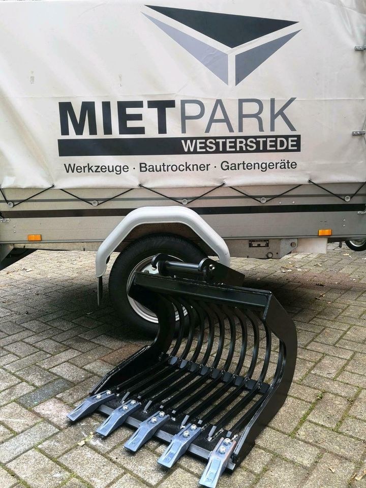 Sieblöffel Minibagger Kubota KX019 mieten bei Mietpark Westerstede