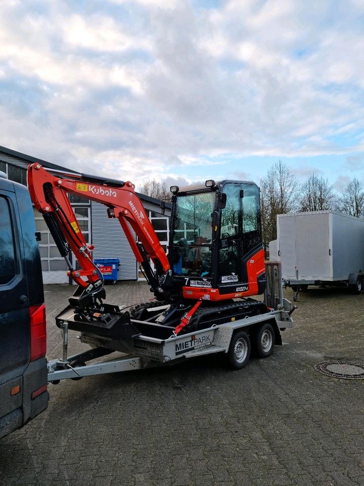 Kubota KX027 Minibagger mieten bei Mietpark Westerstede