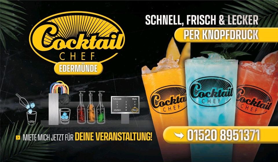 Cocktail Chef Cocktailchef Anlage Fest mieten in Edermünde – 2