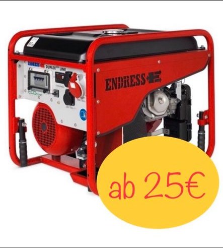 Endress Generator 4,8kw Notstromaggregat mieten bei MietPark SPB