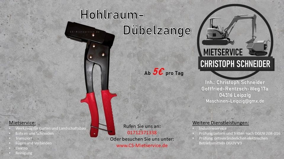Hohlraumdübelzange Blindnietzange mieten in Mölkau – 3