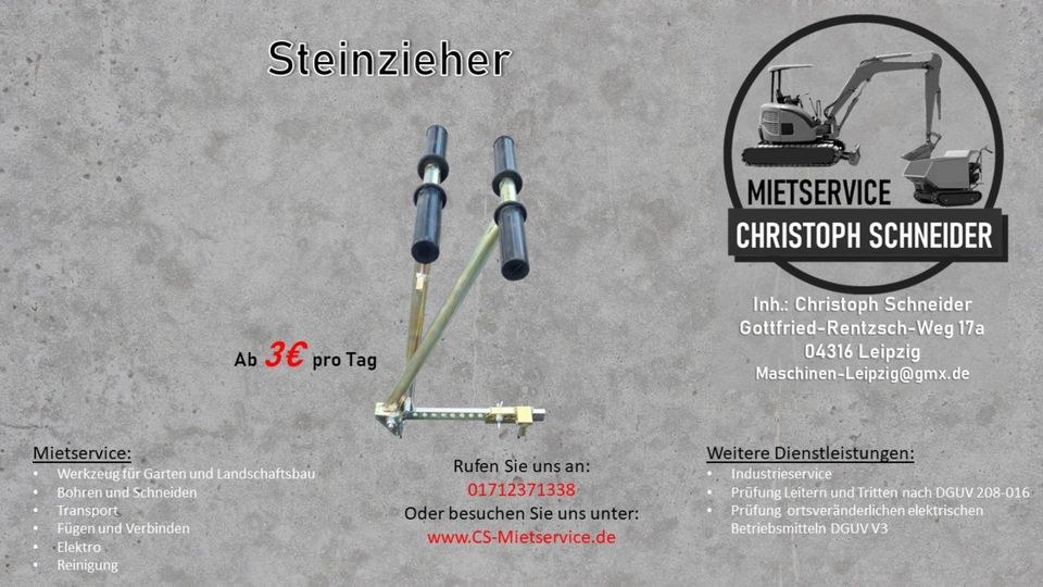 Bordsteinzange Steinzieher Versetzzange mieten in Mölkau – 4