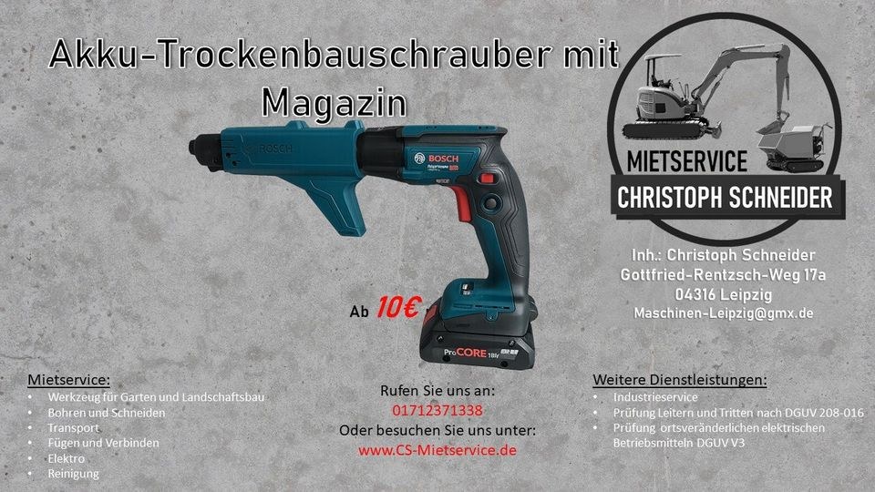 Bosch GTB 18V 45 Trockenbauschrauber Magazin mieten in Mölkau