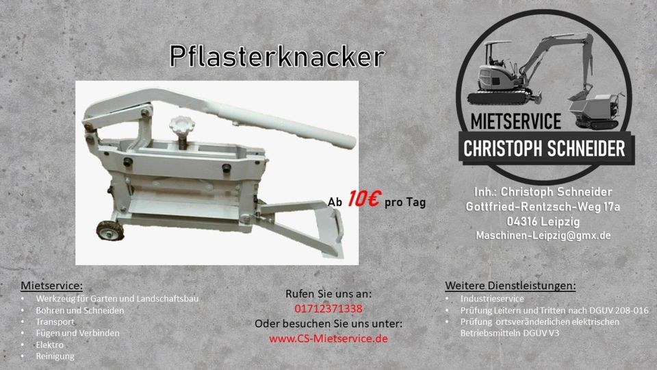 Schneidetisch Nassschneider Pflasterknacker mieten in Mölkau – 3