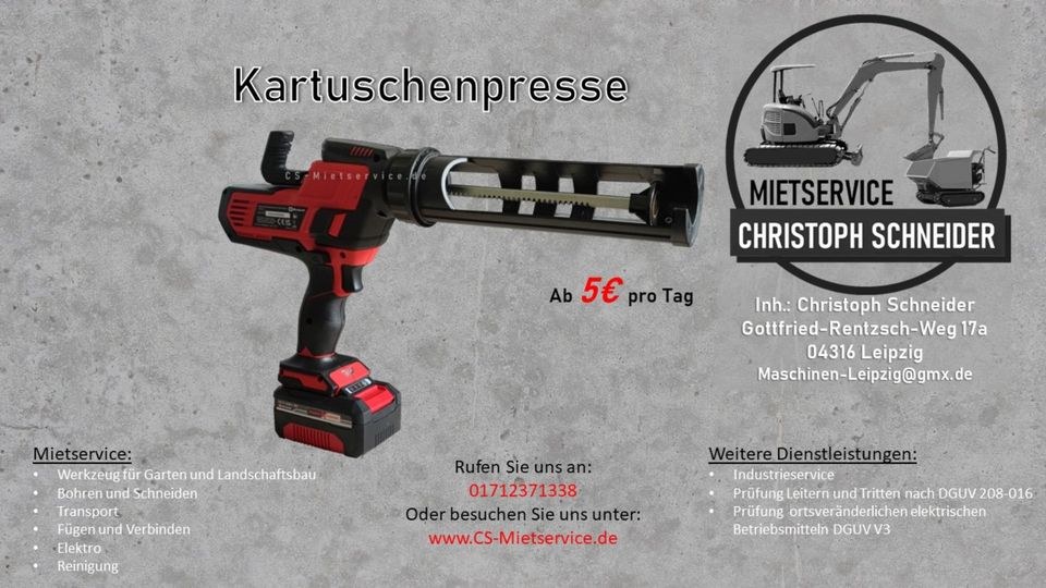 Akku Kartuschenpresse Kartuschenpistole mieten in Mölkau