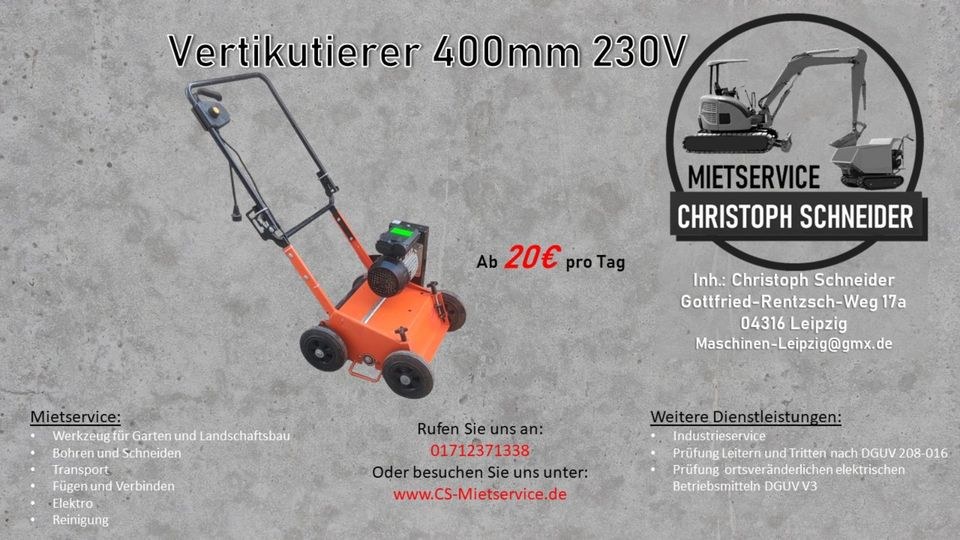 Motorhacke Gartenfräse 600mm Vertikutierer mieten in Mölkau – 2