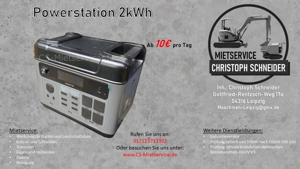 Powerstation 2kWh Powerbank Notstrom mieten in Mölkau