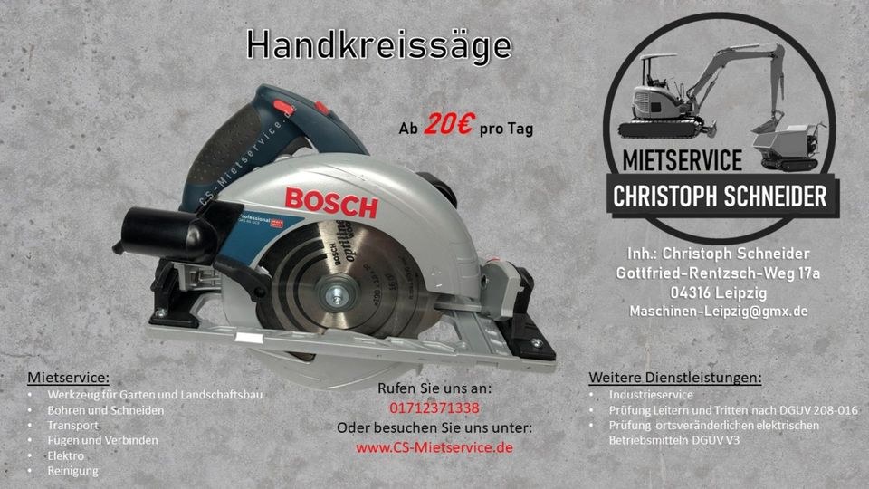 Handkreissäge 65mm 85mm Akku mieten in Mölkau – für saubere Schnitte – 3
