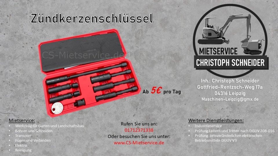 Zündkerzenschlüssel Zündkerzennuss mieten in Mölkau – für die Hochzeit