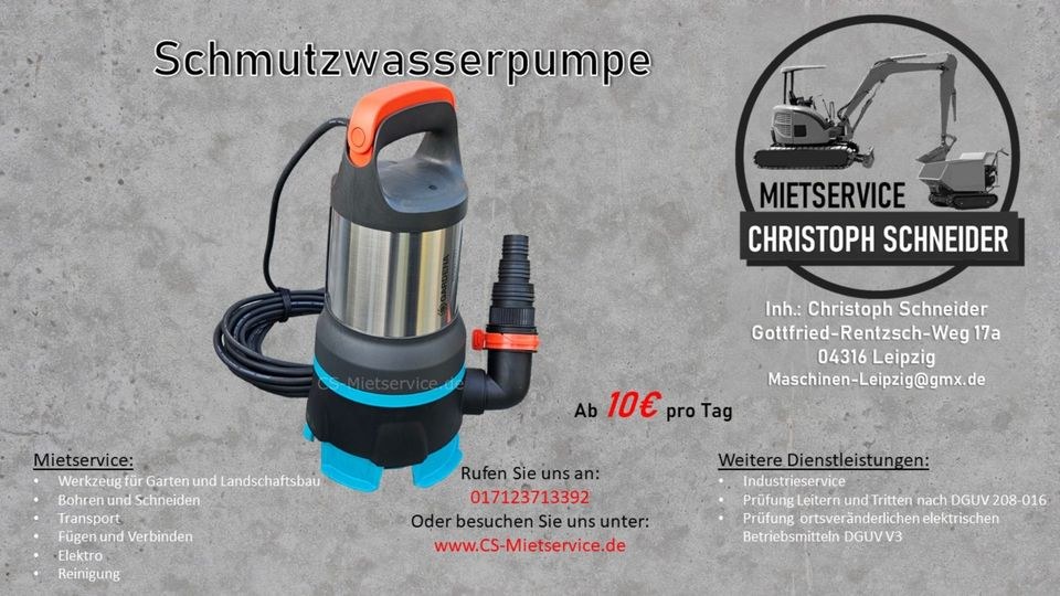Klar Schmutzwasserpumpe Tauchpumpe mieten in Mölkau