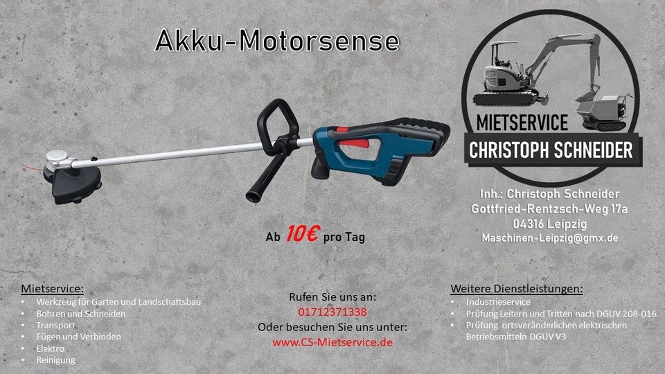 Bosch GRT18V 33 Akku Rasentrimmer Motorsense mieten in Mölkau