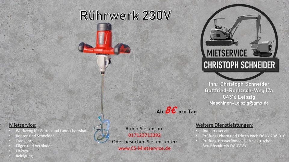 Mörtelmixer Rührwerk Handrührgerät mieten in Mölkau