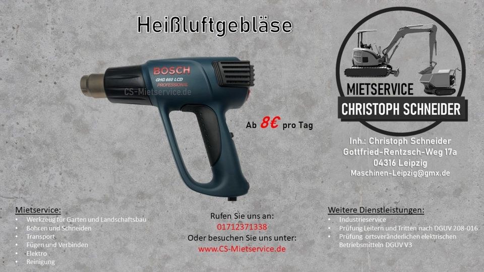 Heißluftgebläse Heißluftpistole Bosch GHG 660 mieten in Mölkau