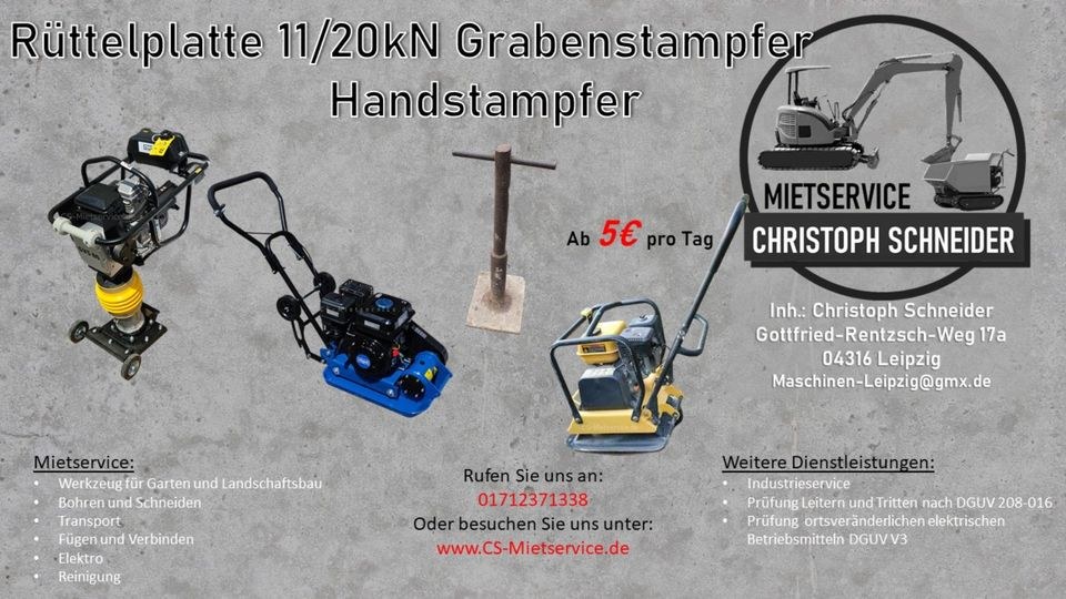Rüttelplatte 20kN 11kN Handstampfer mieten in Mölkau