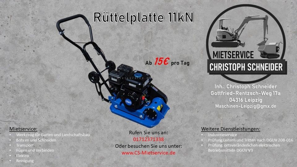 Rüttelplatte 20kN 11kN Handstampfer mieten in Mölkau – 3