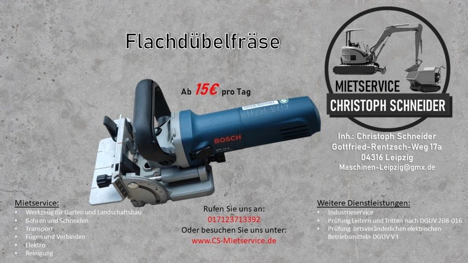 Flachdübelfräse Bosch GFF 22A mieten in Mölkau