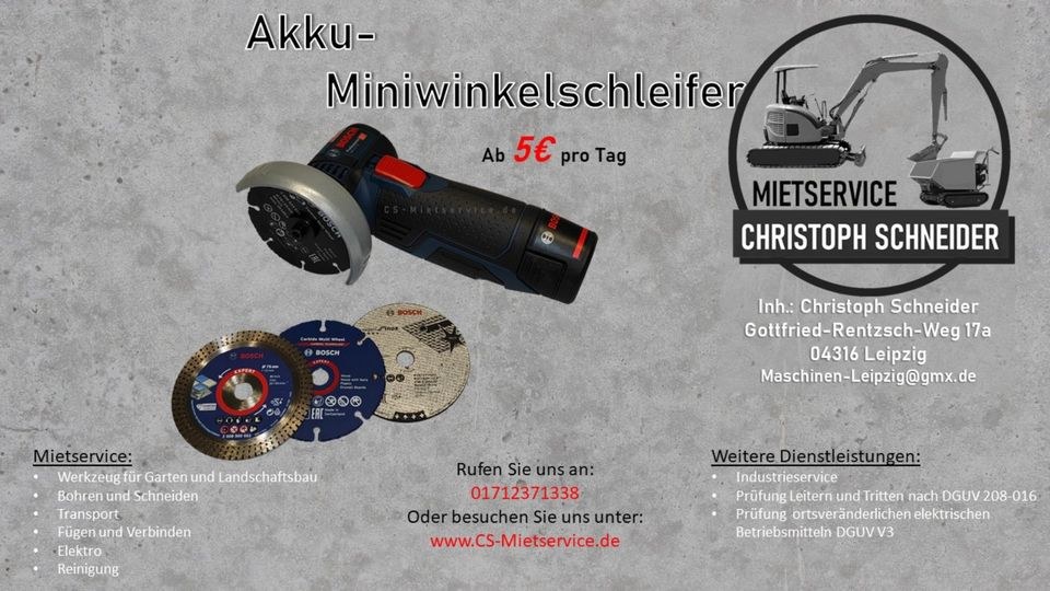 Winkelschleifer 76mm 125mm 230mm mieten in Mölkau – 2