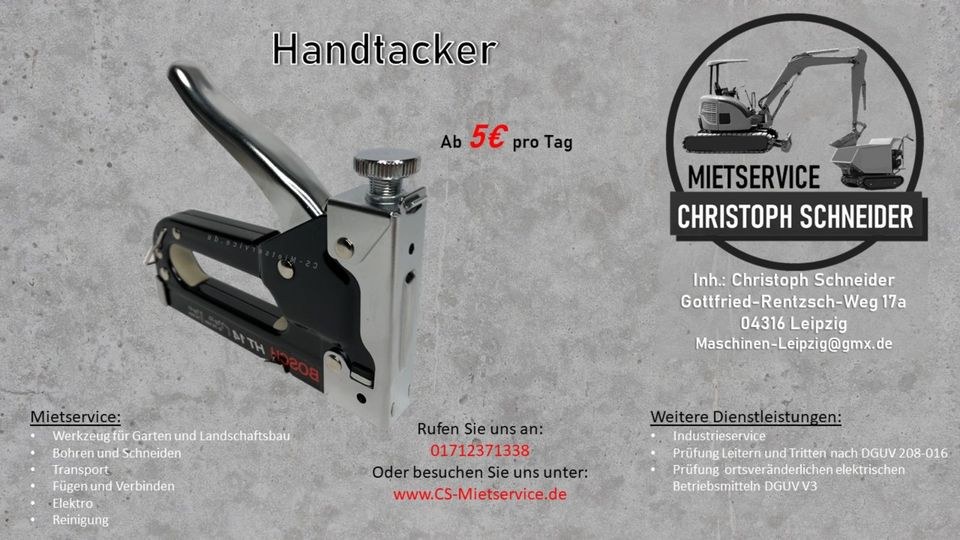 Handtacker Elektrotacker mieten in Mölkau – Profi-Werkzeug auf Zeit – 2