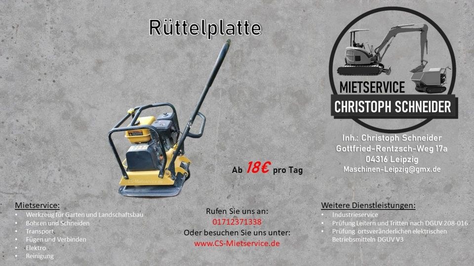 Rüttelplatte 20kN 11kN Handstampfer mieten in Mölkau – 2
