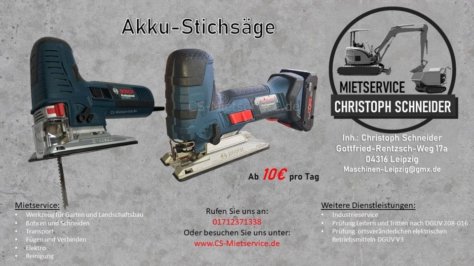 Stichsäge Akku mieten in Mölkau – für saubere Schnitte