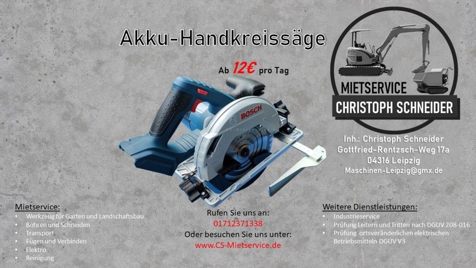 Handkreissäge 65mm 85mm Akku mieten in Mölkau – für saubere Schnitte – 4