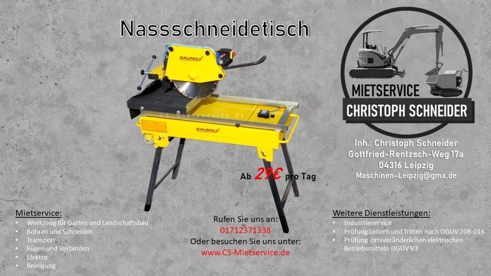 Schneidetisch Nassschneider Pflasterknacker mieten in Mölkau – 2