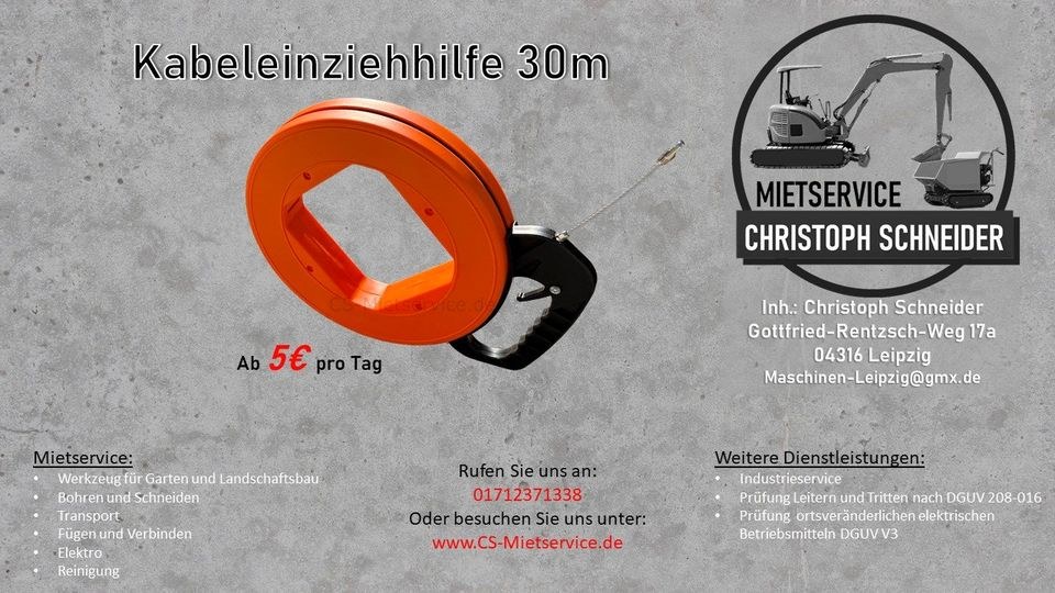 Kabeleinziehhilfe Fädelhilfe 30m mieten in Mölkau