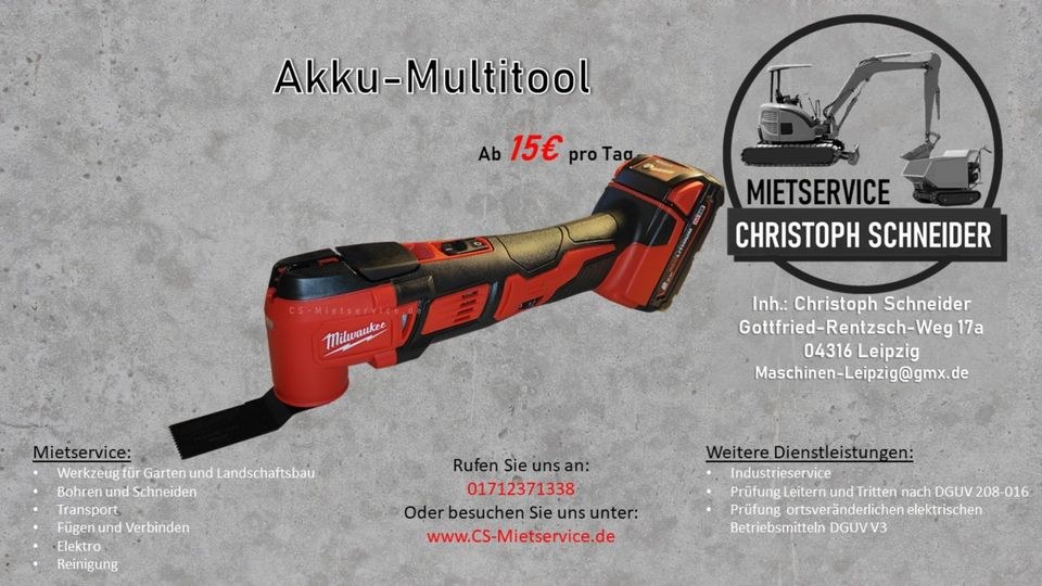 Oszillierer Akku Multitool Multi Cutter mieten in Mölkau
