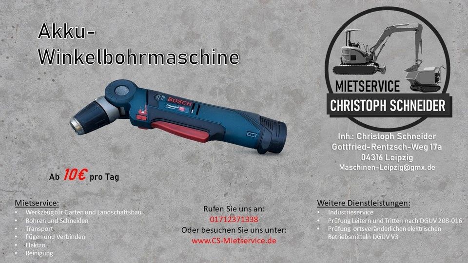 Winkelbohrmaschine Winkelschrauber GWB 12V 10 mieten in Mölkau