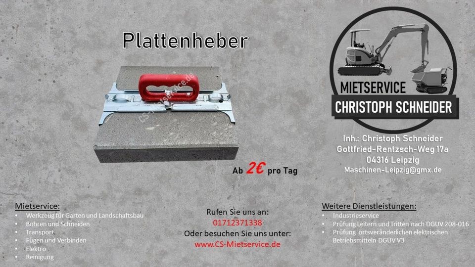 Bordsteinzange Steinzieher Versetzzange mieten in Mölkau – 3