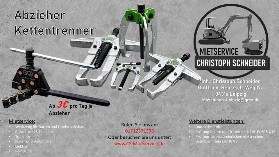 Abzieher Kettentrenner mieten in Mölkau – Profi-Werkzeug auf Zeit